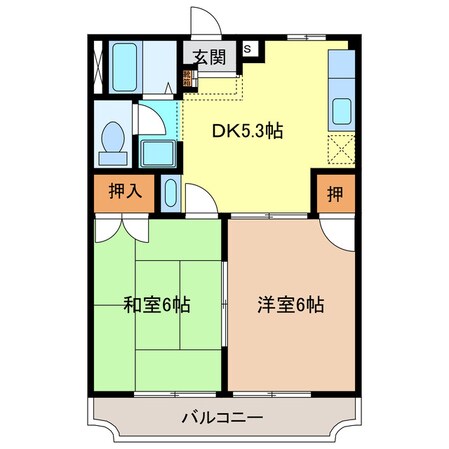 新清洲駅 徒歩9分 2階の物件間取画像